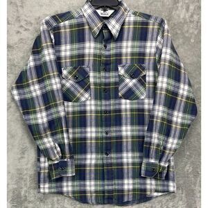 VTG Woolrich Men's Flannel Shirt 2XL Multicolor Plaid Long Sleeve Button Up‎